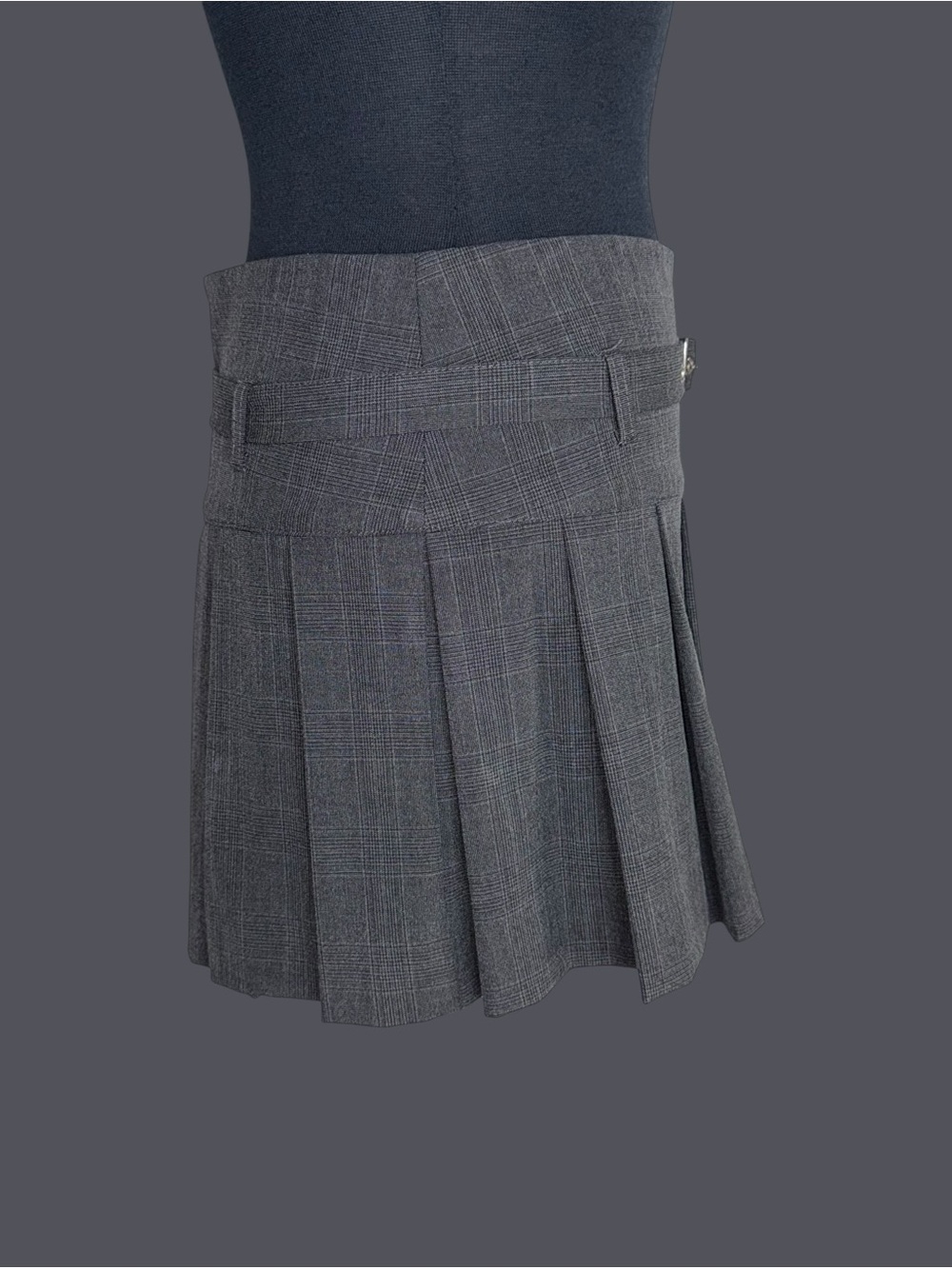 Zara Classic Pleated Mini skort in Charcoal Gray - Picture 9 of 14